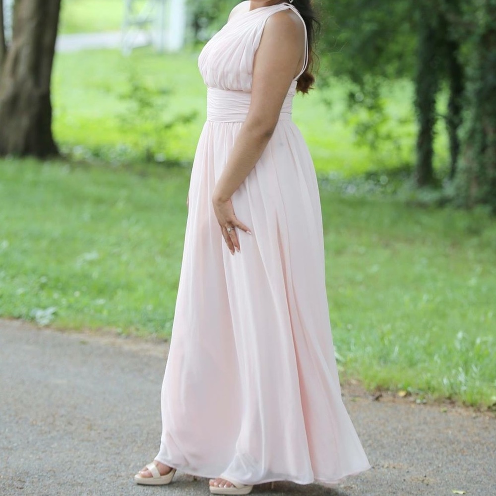 Light Pink Long Bridesmaids Dress